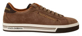 Dolce & Gabbana Brown Suede Logo Low Top Sneakers Men Shoes -   -  Dolce & Gabbana.